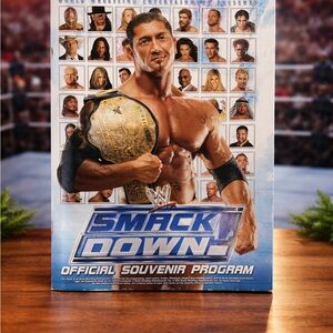 SmackDown Official Souvenir Program - Blue Cover with Gold Championship